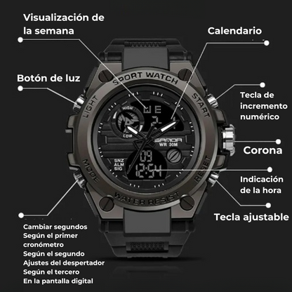 Reloj Táctico WatchPro™ - Indestructible y Resistente al Agua