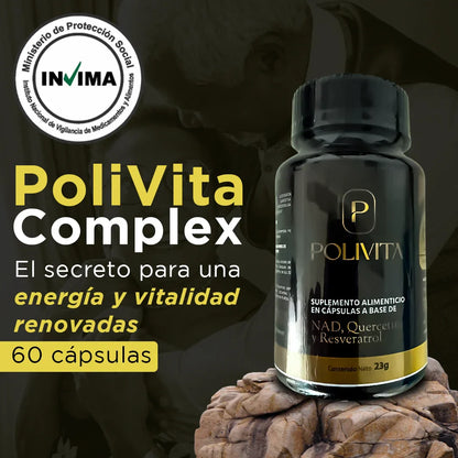 PoliVita Complex 60 Cápsulas - Soporte para Energía y Claridad Mental